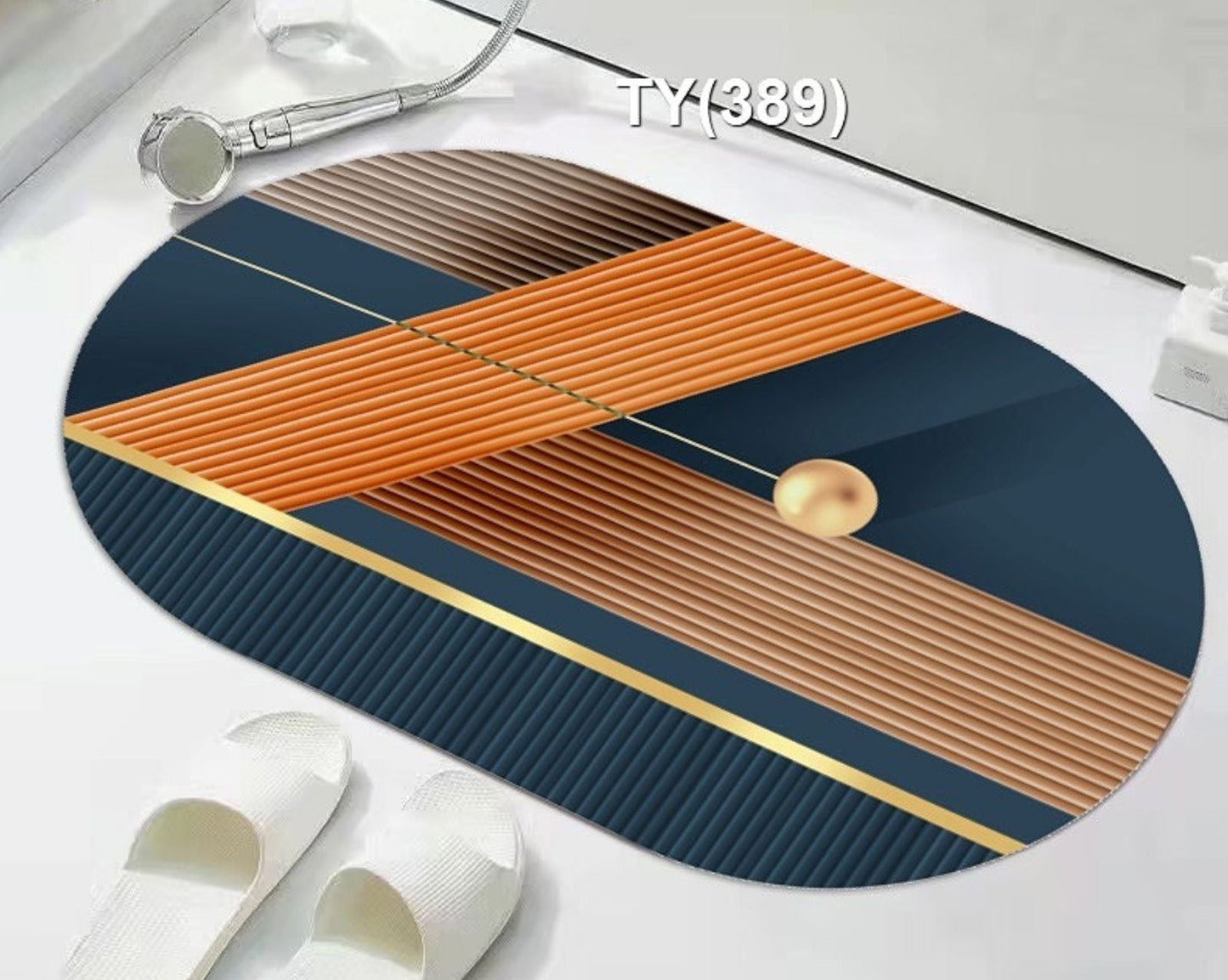 Super Absorbent oval rubber Mat,Slip-resistant Bath Room Mat