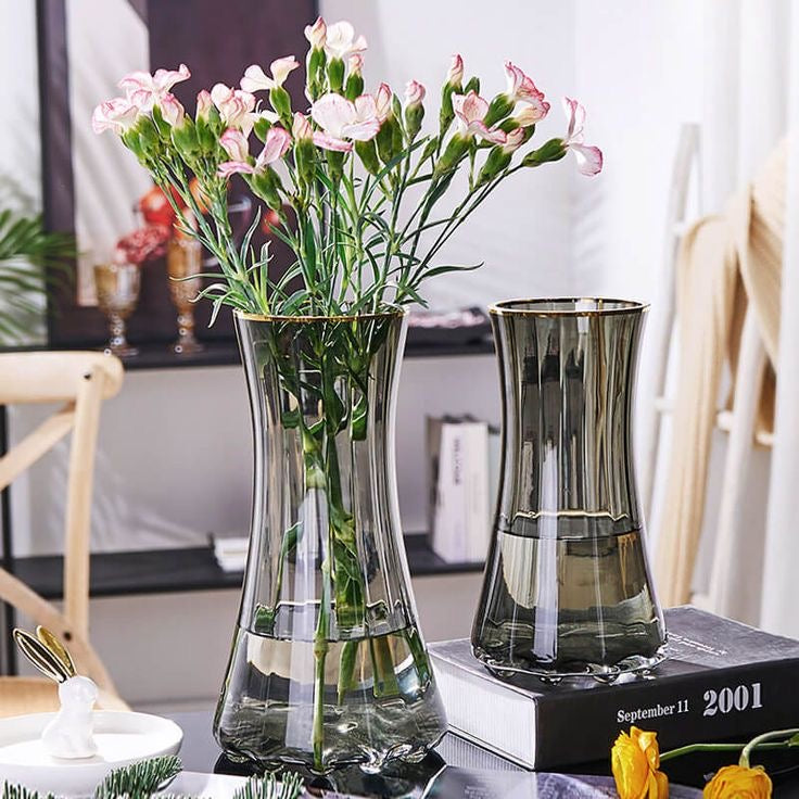 Modern creative dark glass vase