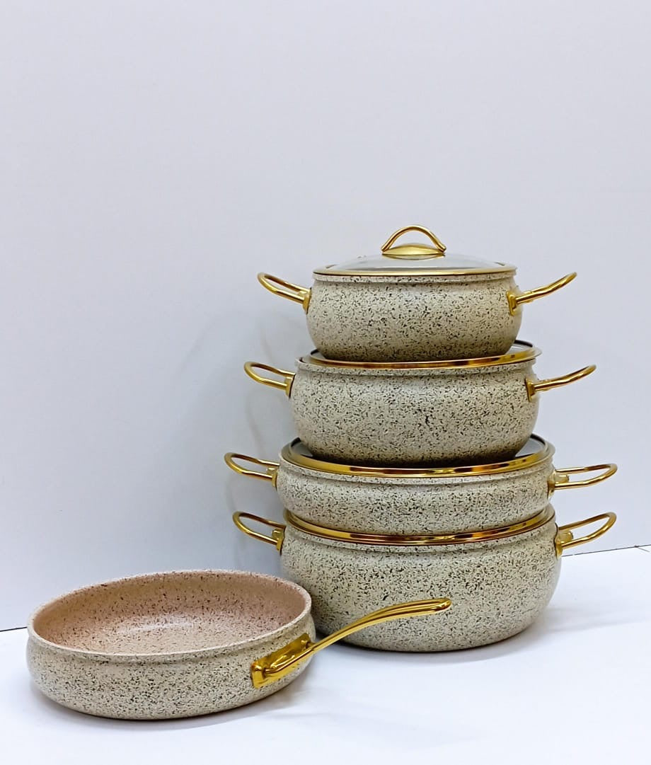 High quality USFE HEAVY ELEGANT 9pcs Granite serving/ cooking pots