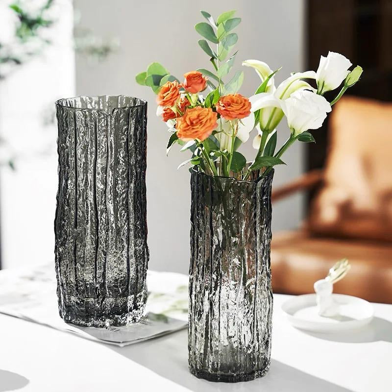 Modern creative dark glass vase