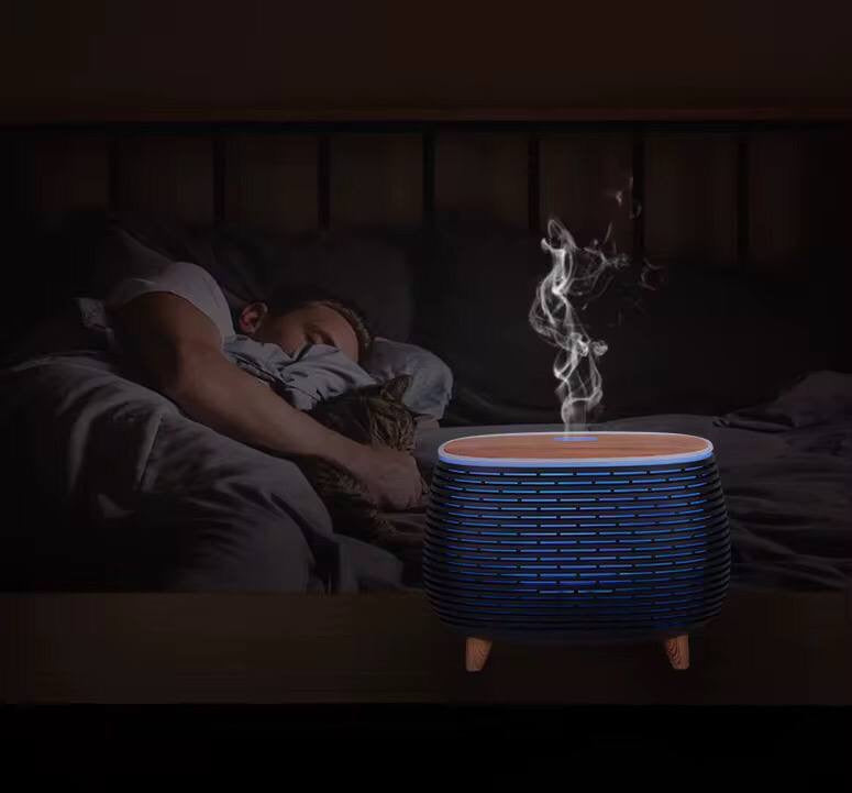 7 Colors Wood Grain Ultrasonic Ultrasonic Aromatherapy Diffuser