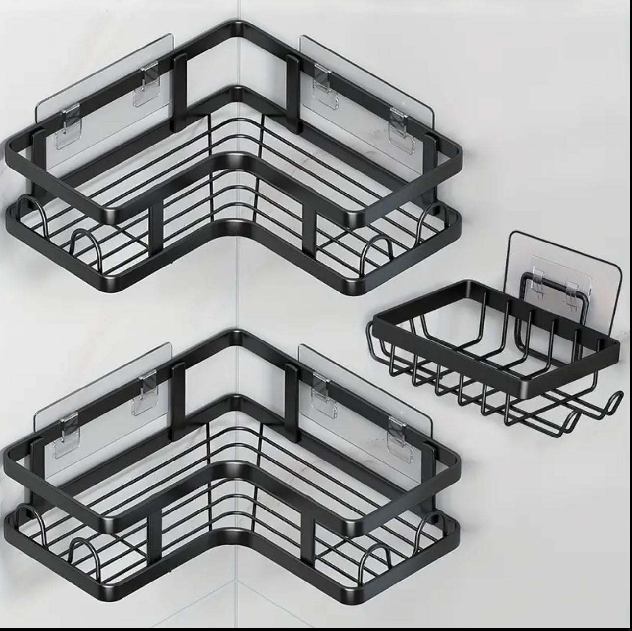3pcs set Heavy-duty Shower caddy shelf/Bathroom organizer
