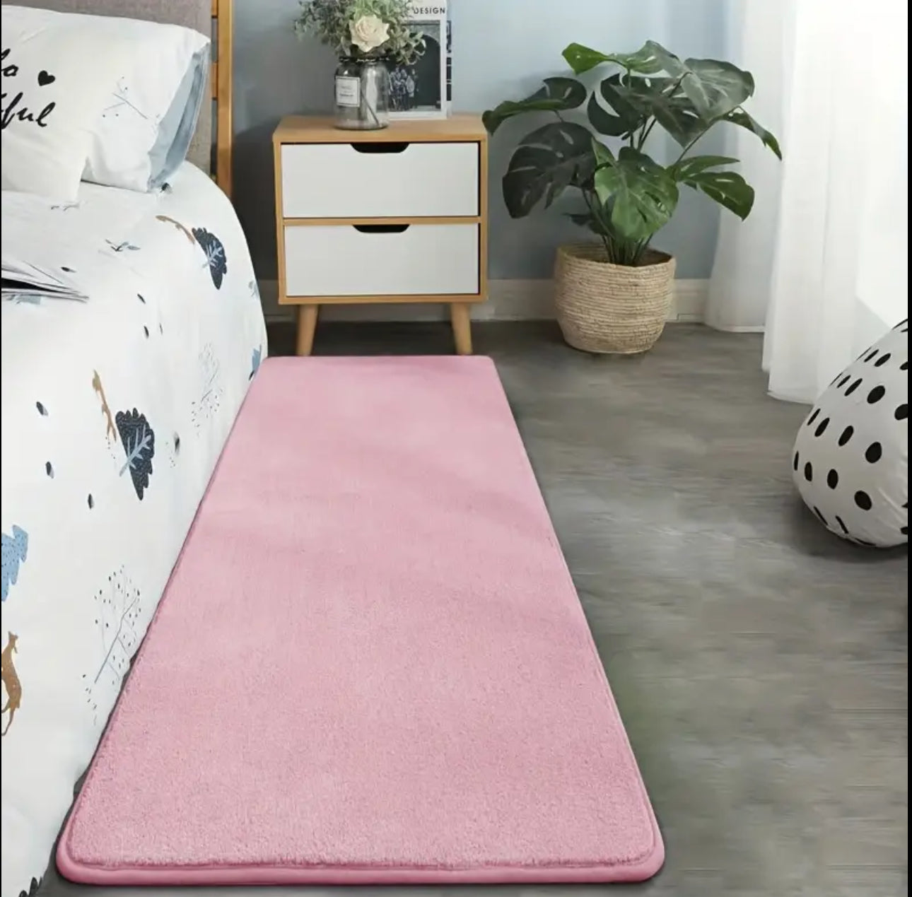 Non Slip Absorbent bedside mat Soft luxurious bedside rug