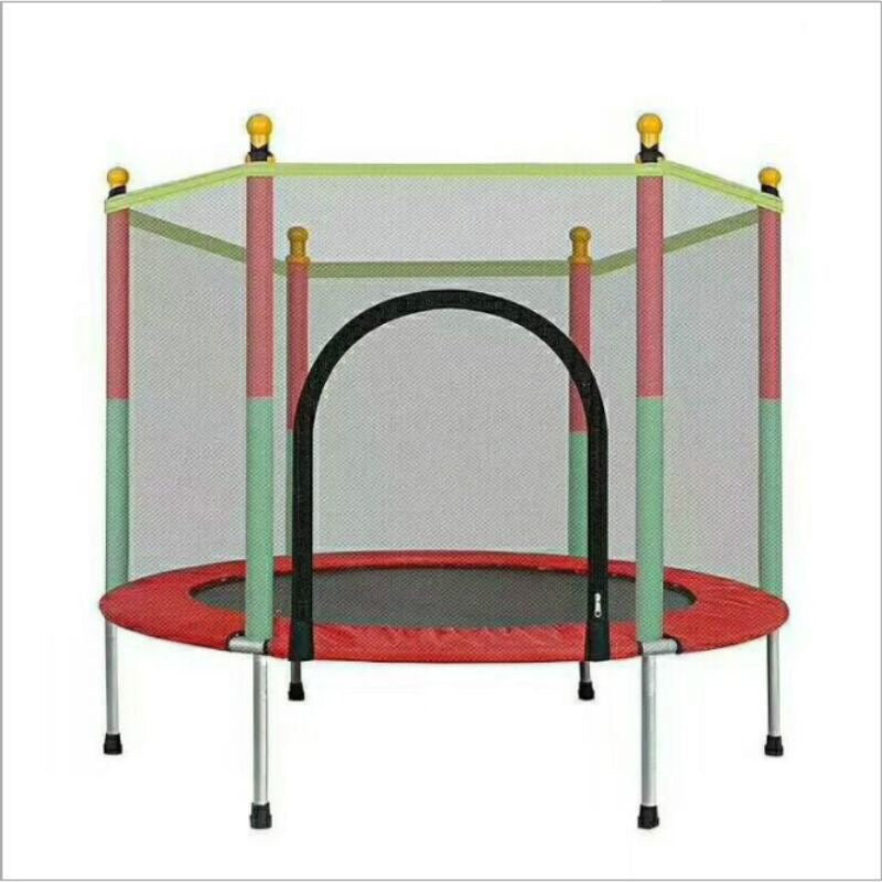 140 cm Trampoline with Safety For Indoor And Outdoor with Enclosure Net