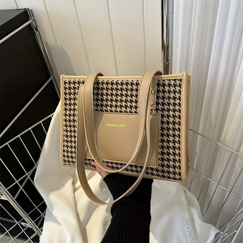 Classic Houndstooth Pattern Square Shoulder bag