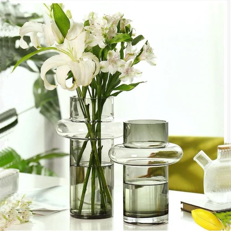 Modern creative clear glass vase