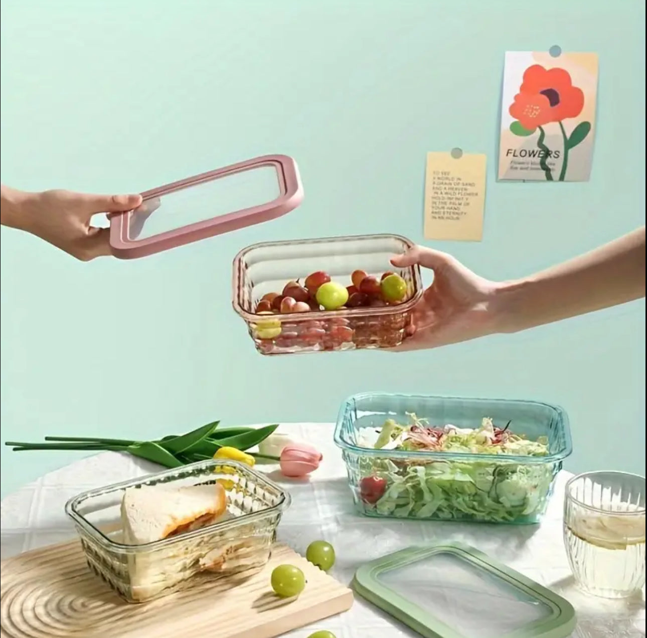 3in1 acrylic storage containers