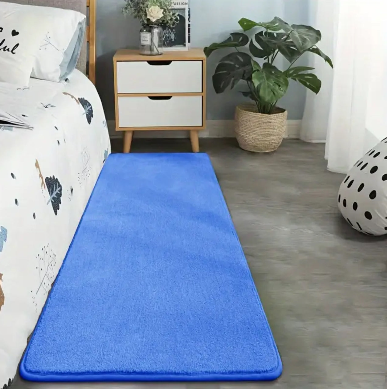 Non Slip Absorbent bedside mat Soft luxurious bedside rug