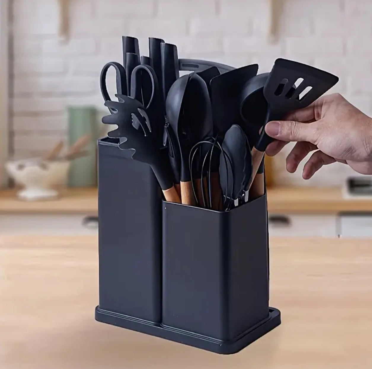 19 pcs silicone spoons set