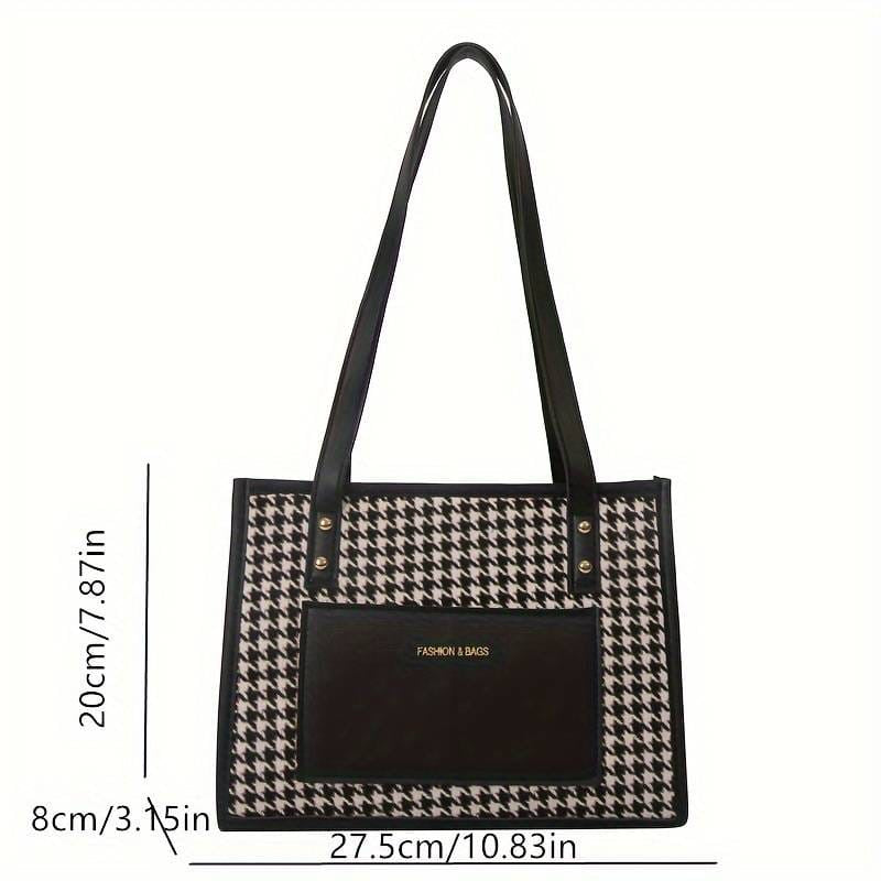 Classic Houndstooth Pattern Square Shoulder bag