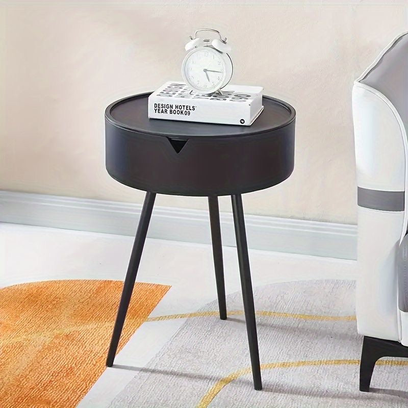 Modern Nightstand, Bedroom Side Table with Hidden Storage