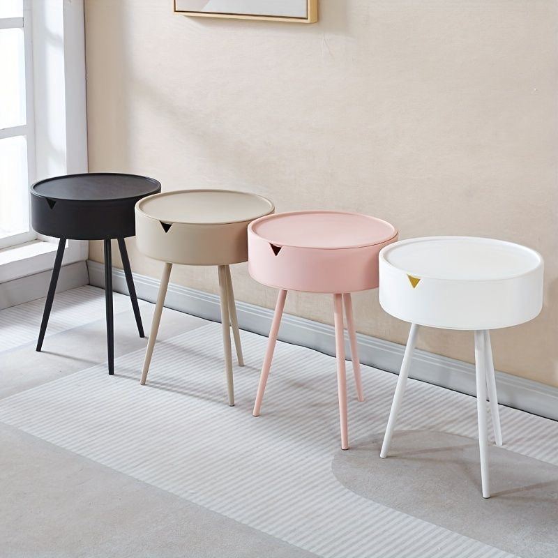 Modern Nightstand, Bedroom Side Table with Hidden Storage