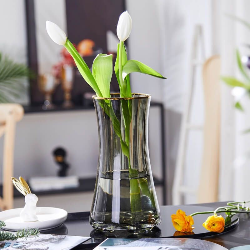 Modern creative dark glass vase