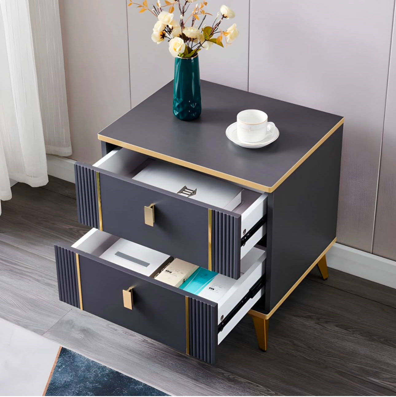 Night Stand with 2 Drawers