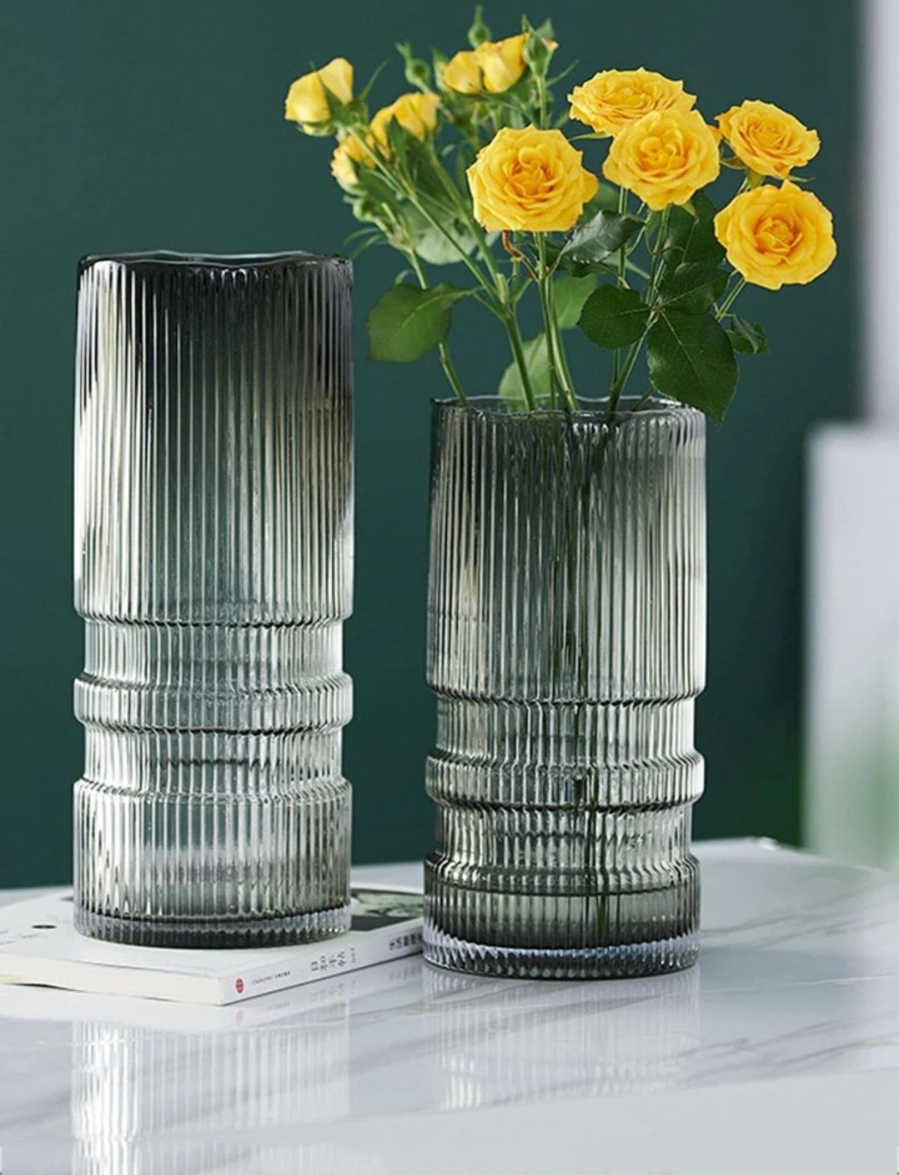 Modern creative dark glass vase