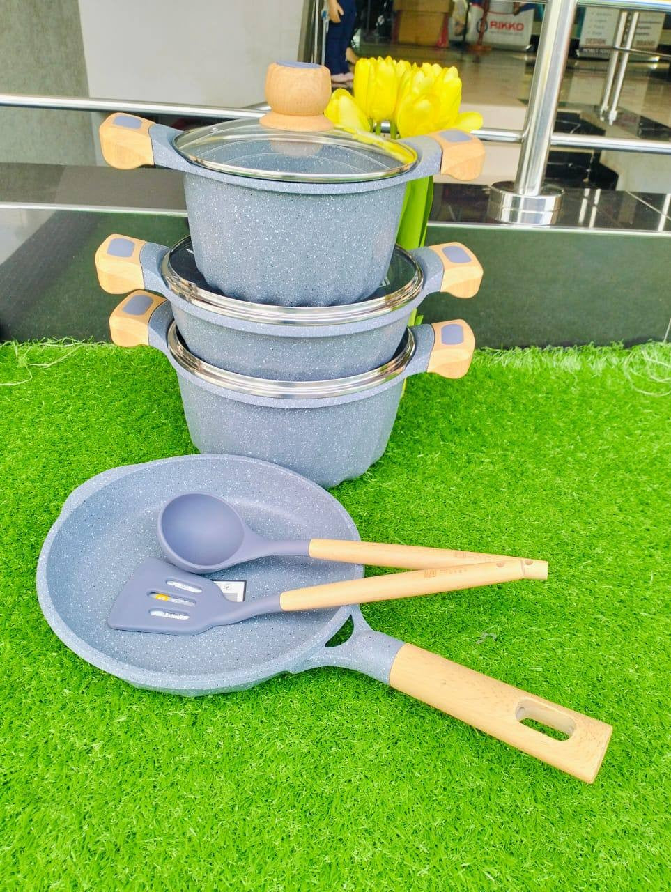 9pcs MGC Granite cookware set