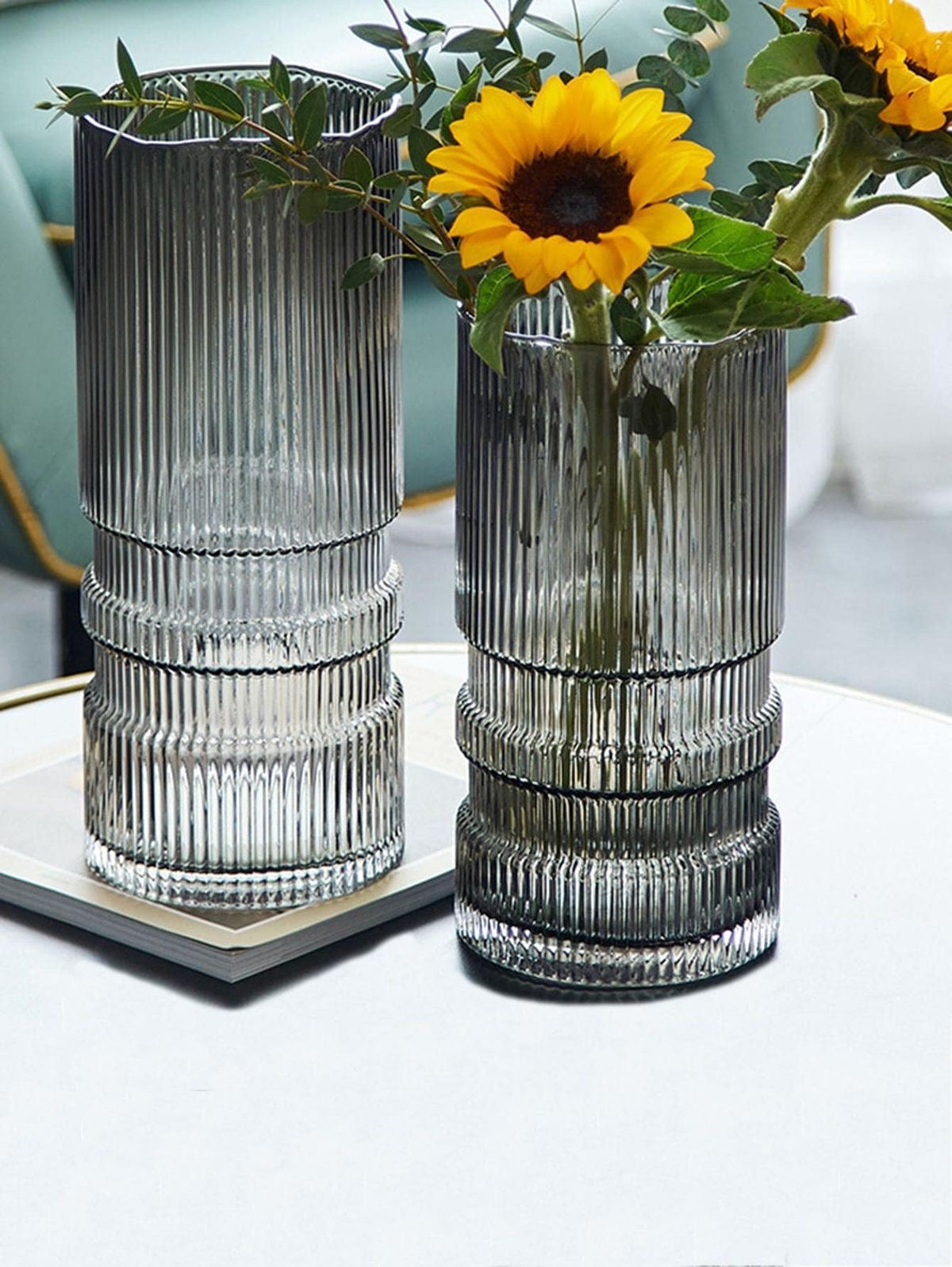 Modern creative dark glass vase