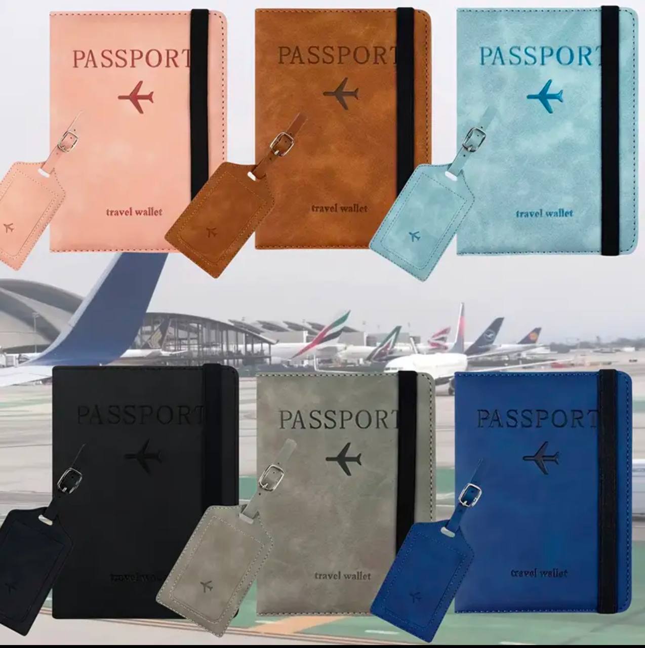 Passport Holder,Passport Cover with RFID Blocker Plus Suitcase Tag