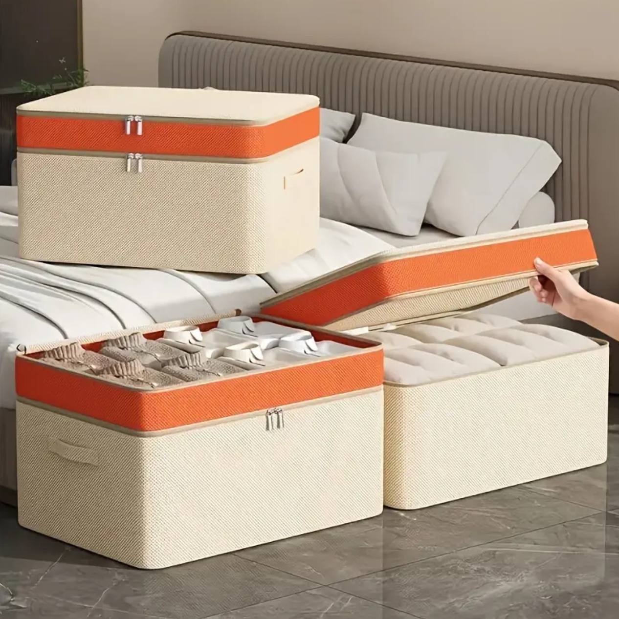 Double Layer Oxford Zipper quilt Clothes Storage Bag