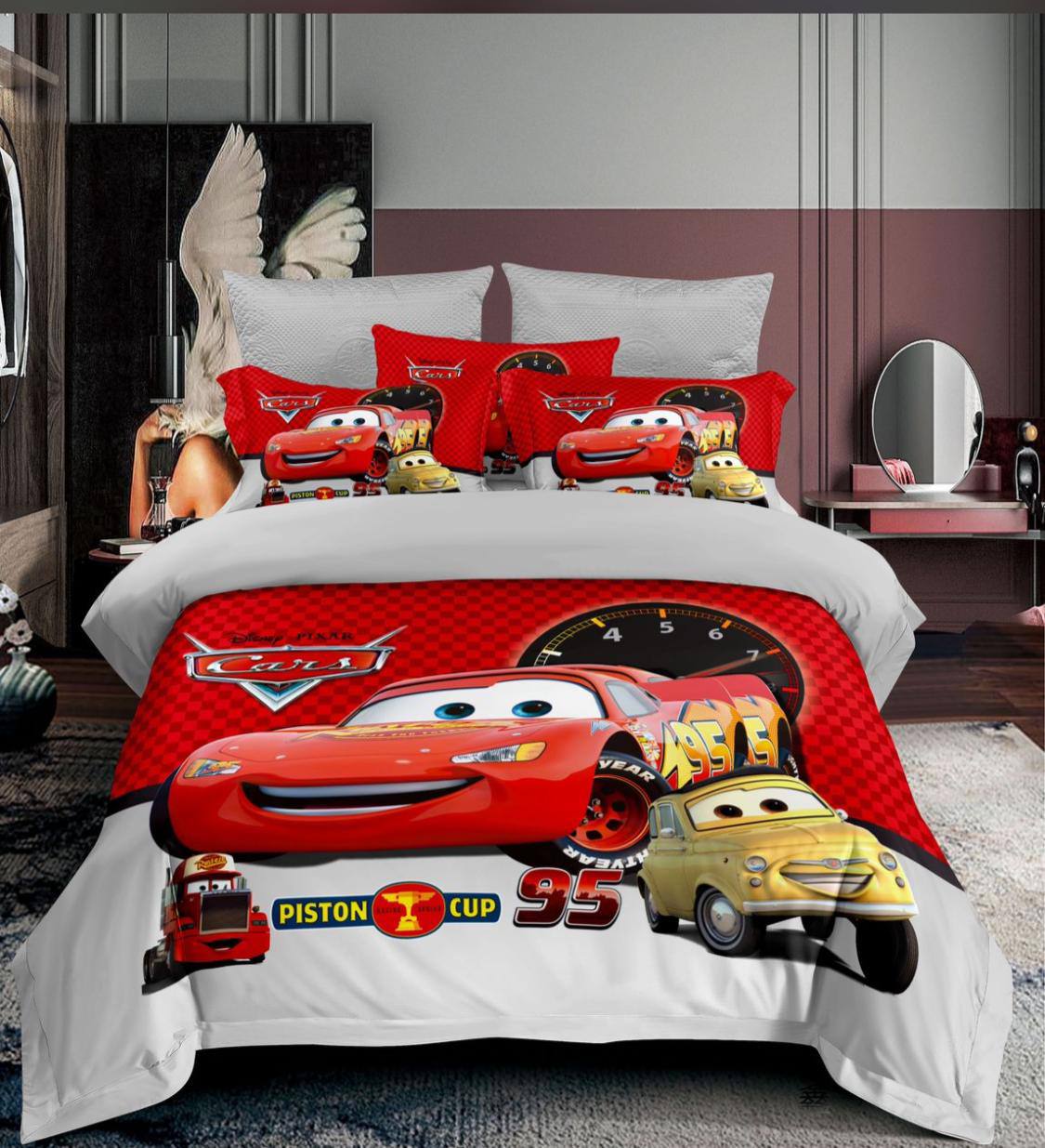 Cartoon themed duvet 1 bedsheet 1 pillowcase
