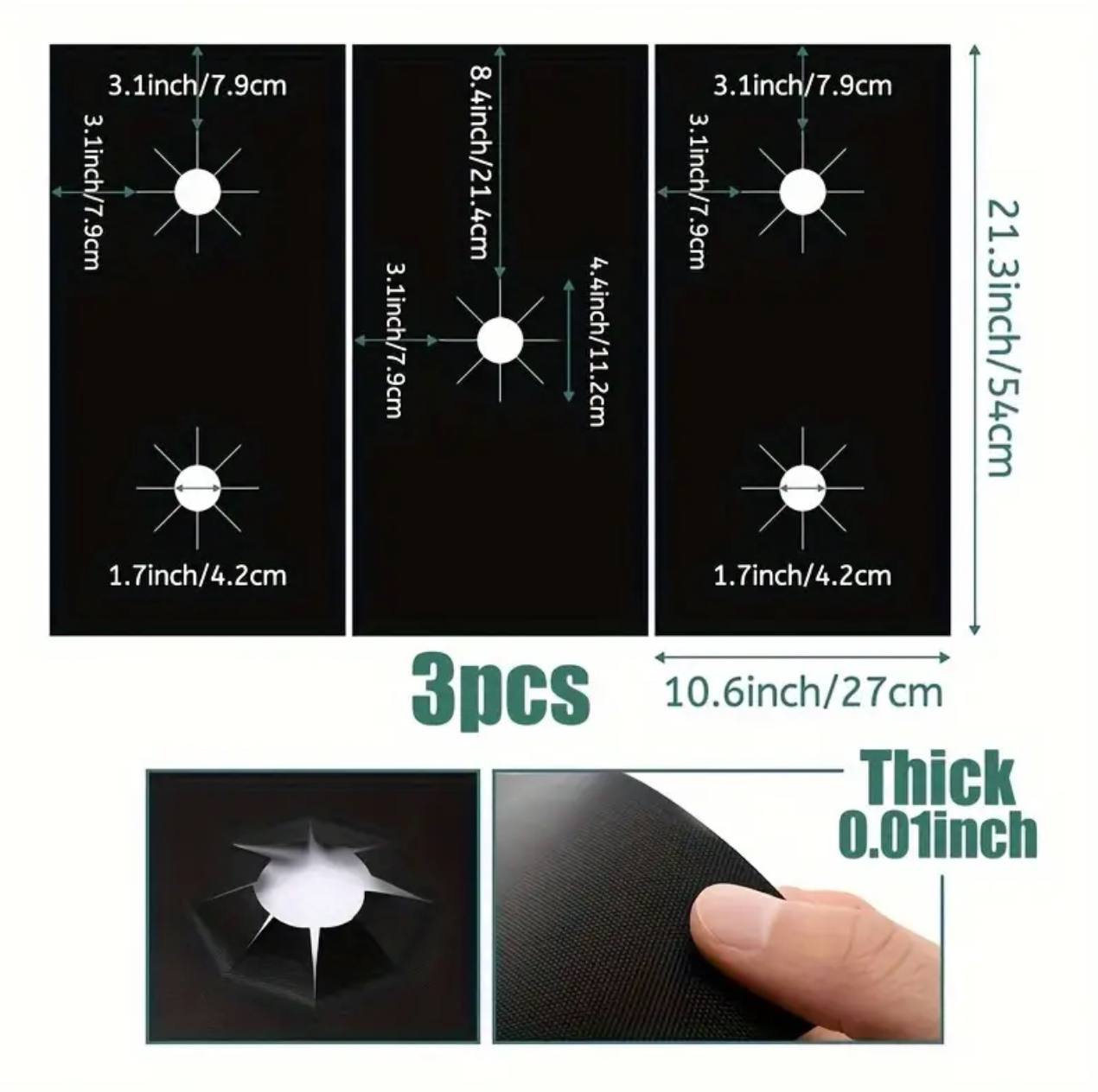 1 Set 5-Hole Gas Stove Pad Protective Cover