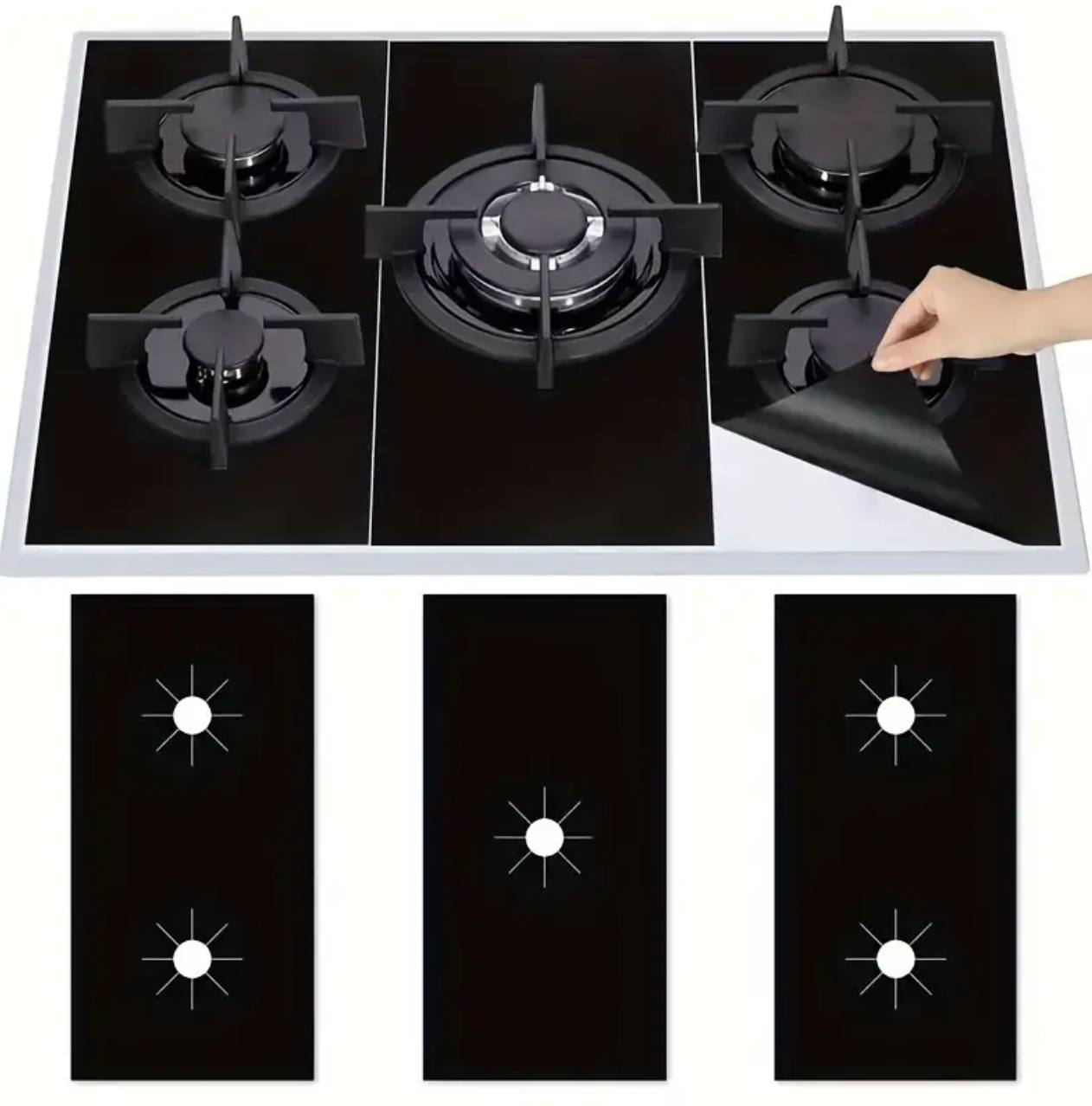 1 Set 5-Hole Gas Stove Pad Protective Cover