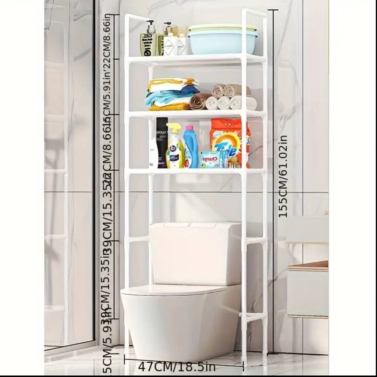 Over The Toilet Storage 3-Tier Over-The-Toilet, over the washing machine stand