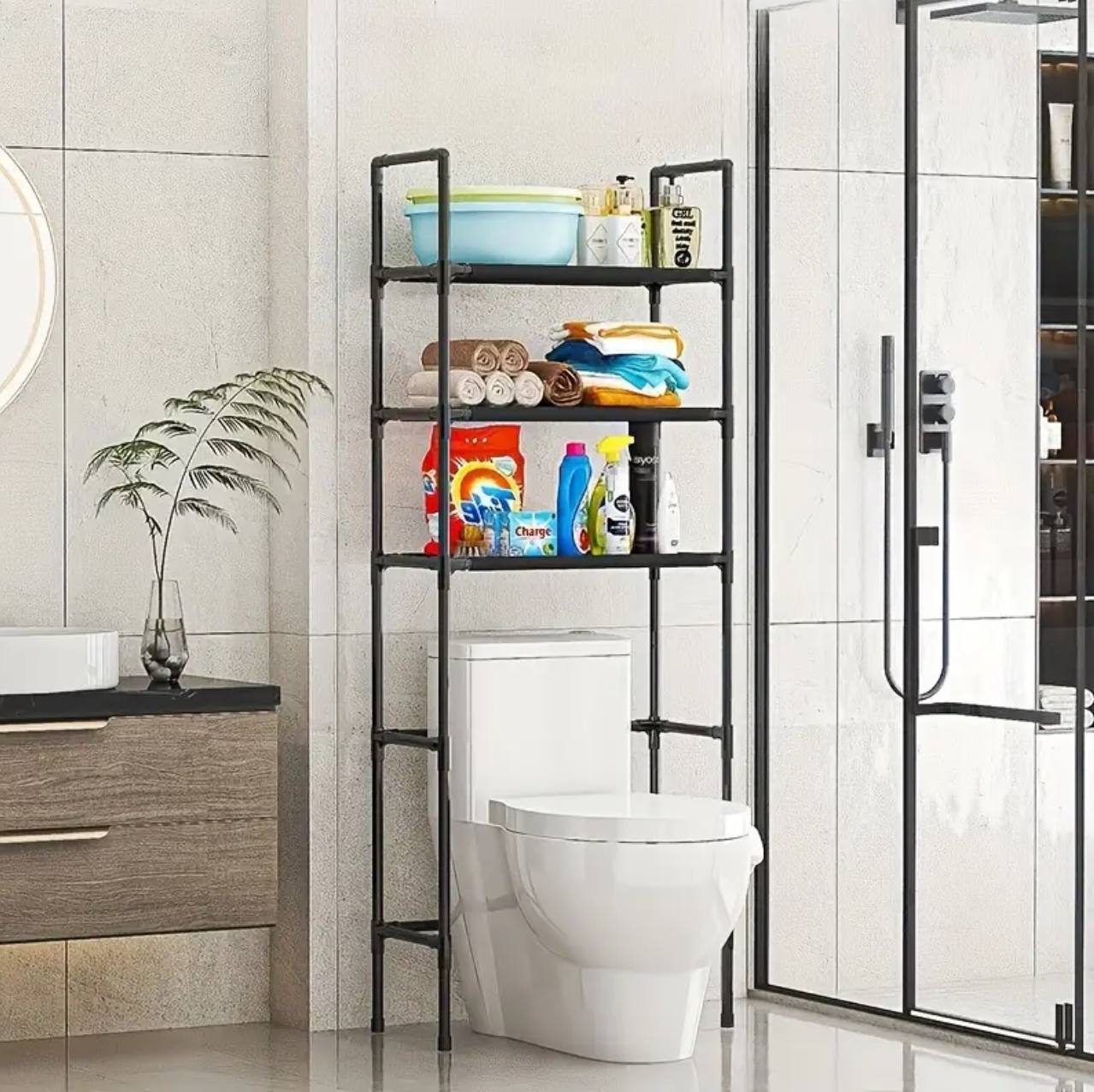 Over The Toilet Storage 3-Tier Over-The-Toilet, over the washing machine stand