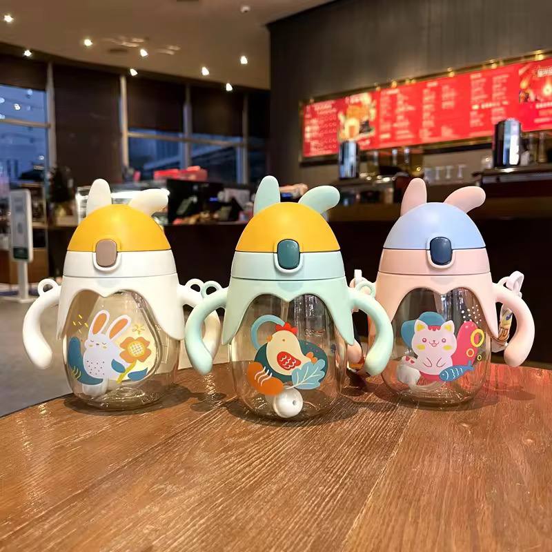 Kids Water Cup for School, Special Anti-Fall Straw, anti-choke water bottle