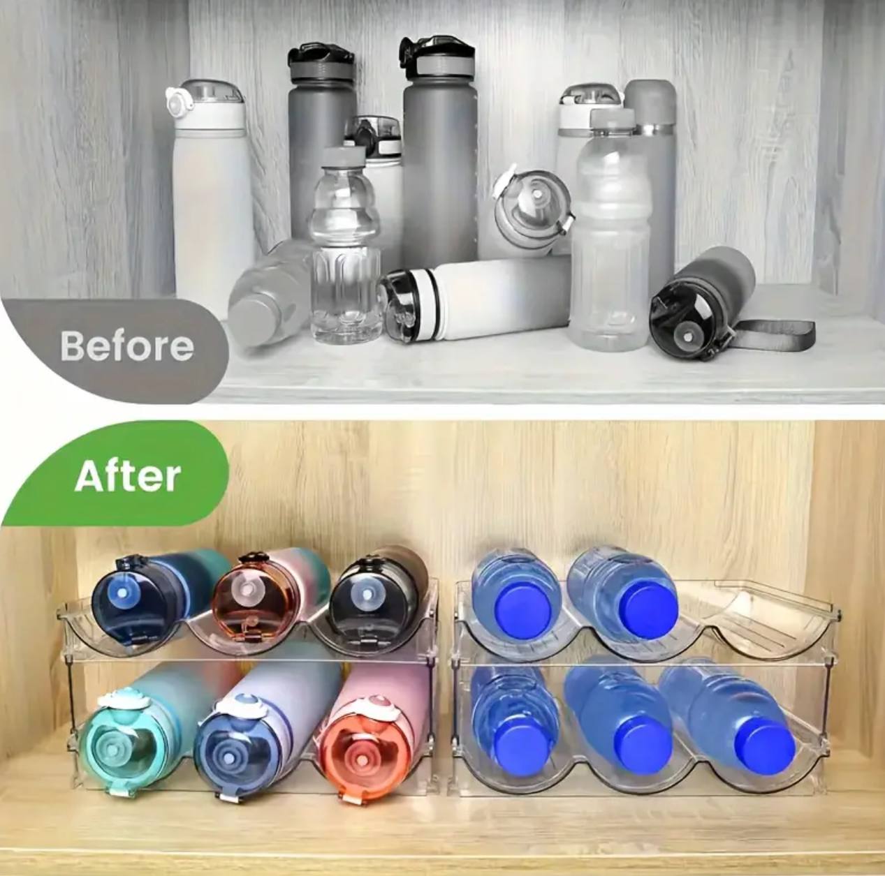 Triple Stackable Wine Bottle Rack Glass Holder / Bottle Holder*