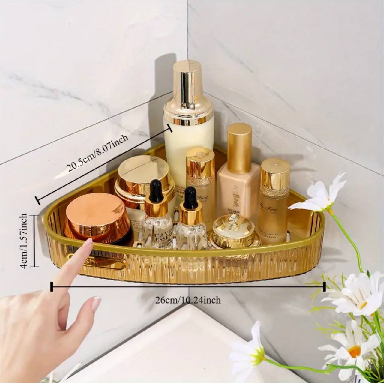 Acrylic Punch Free Bathroom Shelf
