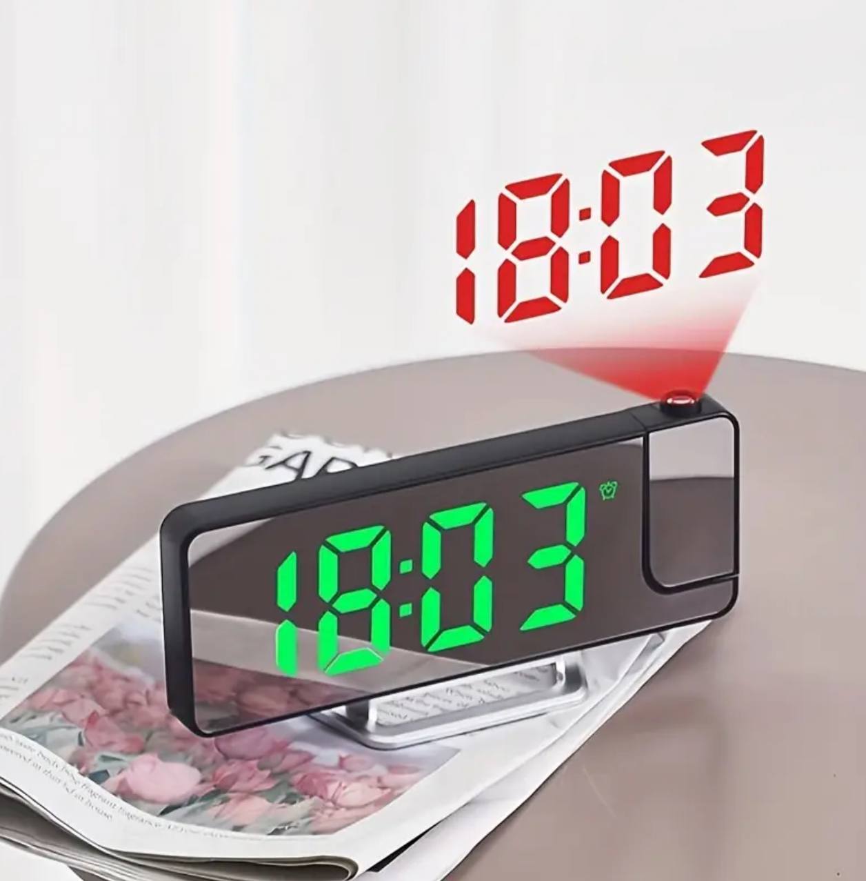 180% PROJECTION LED DIGITAL CLOCK WITH ALARM FOR TABLE