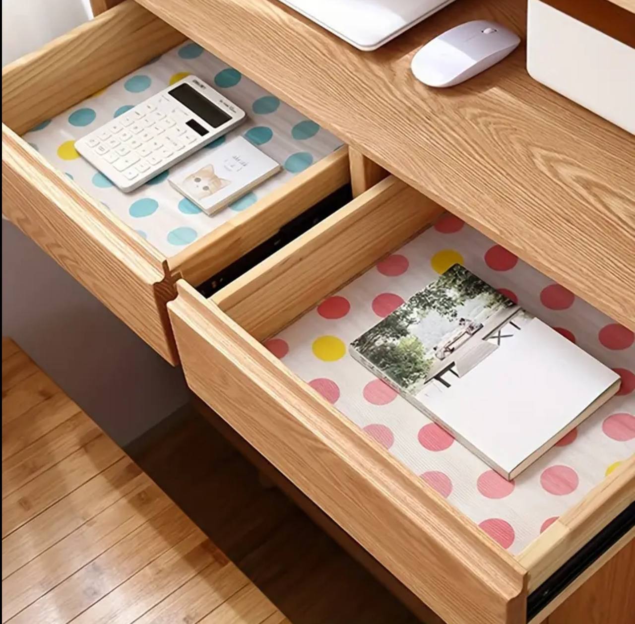 1roll Wardrobe Moisture-proof Mat Printing Cabinet Drawer Pad Kitchen liner