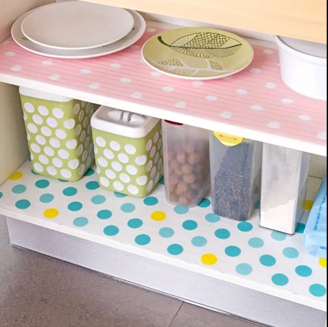 1roll Wardrobe Moisture-proof Mat Printing Cabinet Drawer Pad Kitchen liner