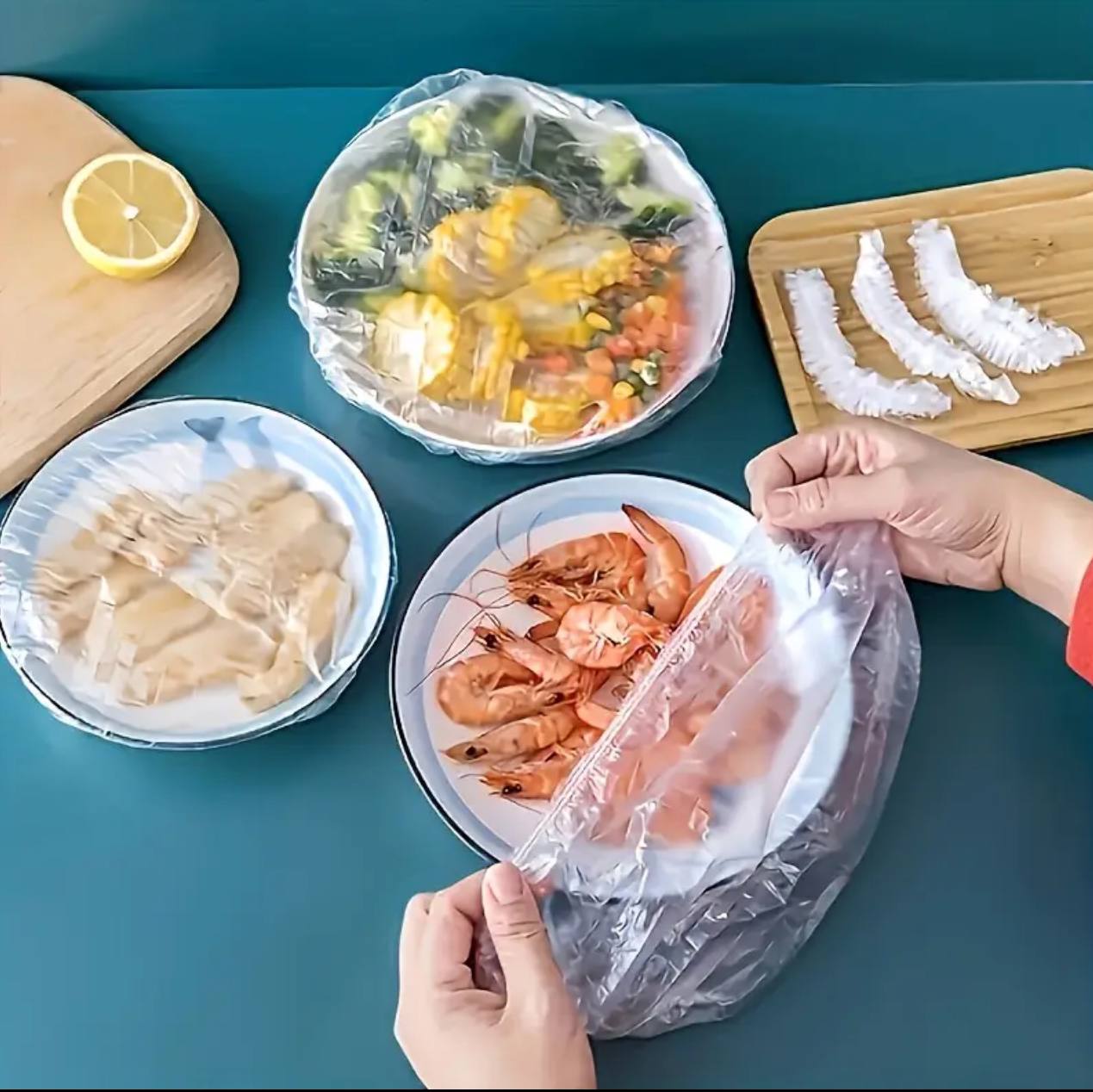 New 100 Pcs Reusable Food Storage Covers Bags