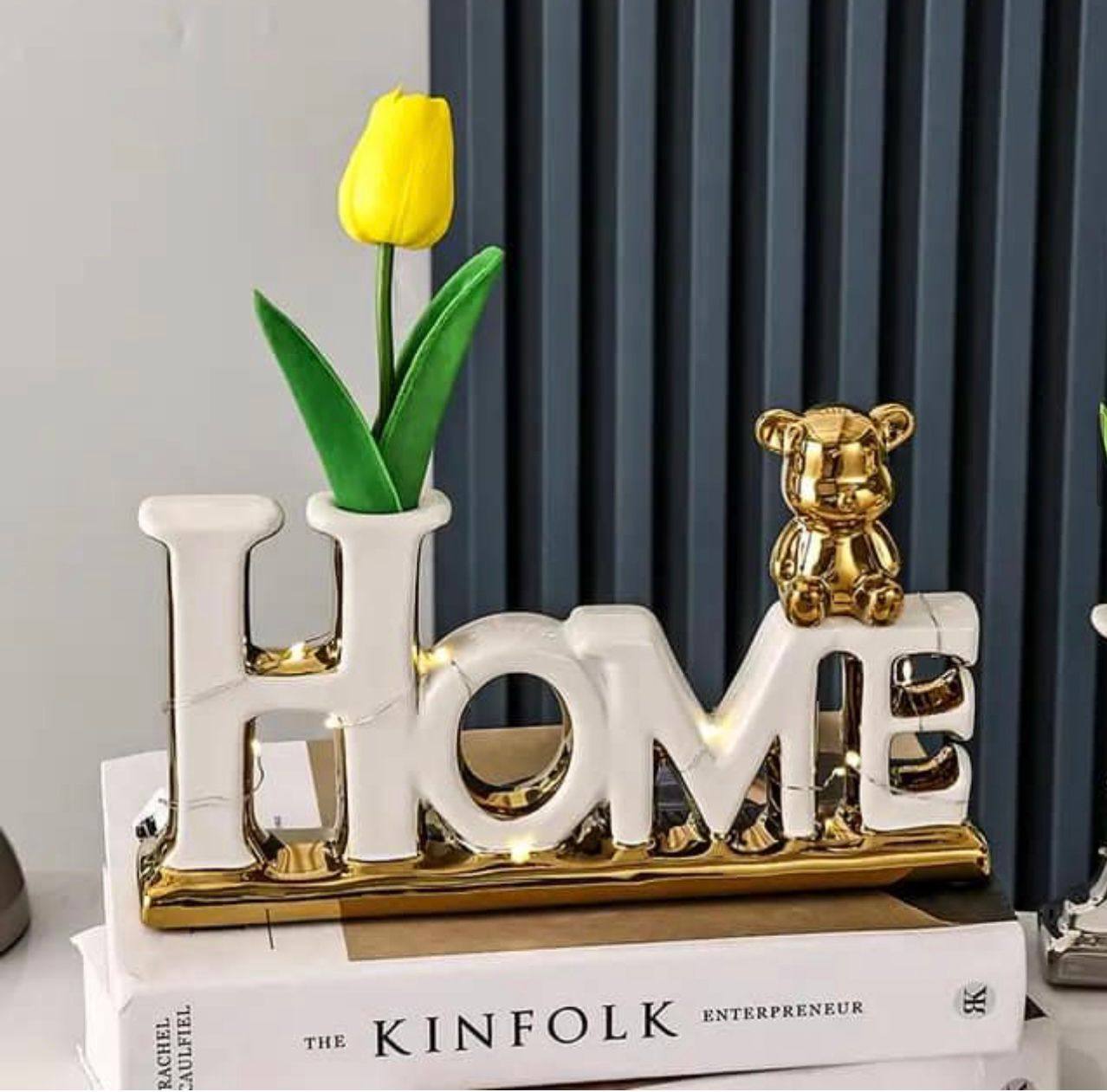 Decorative 3D English Letters with Mini Bear Figurine