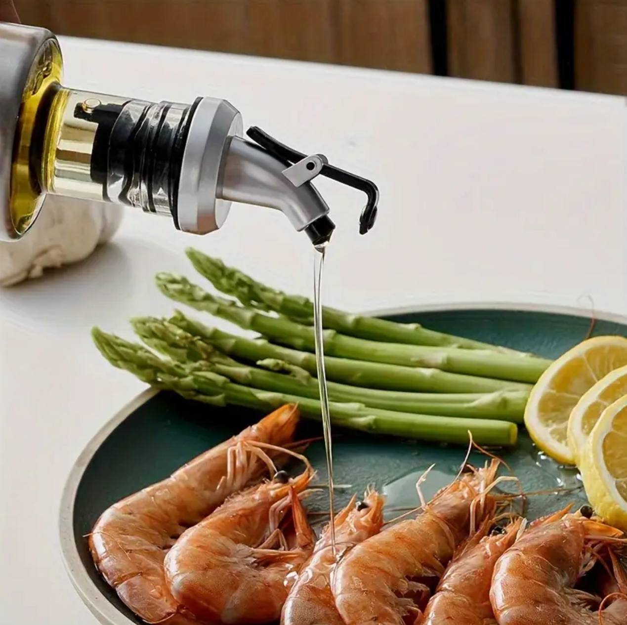 Oil/Vinegar Glass Steel Dispenser