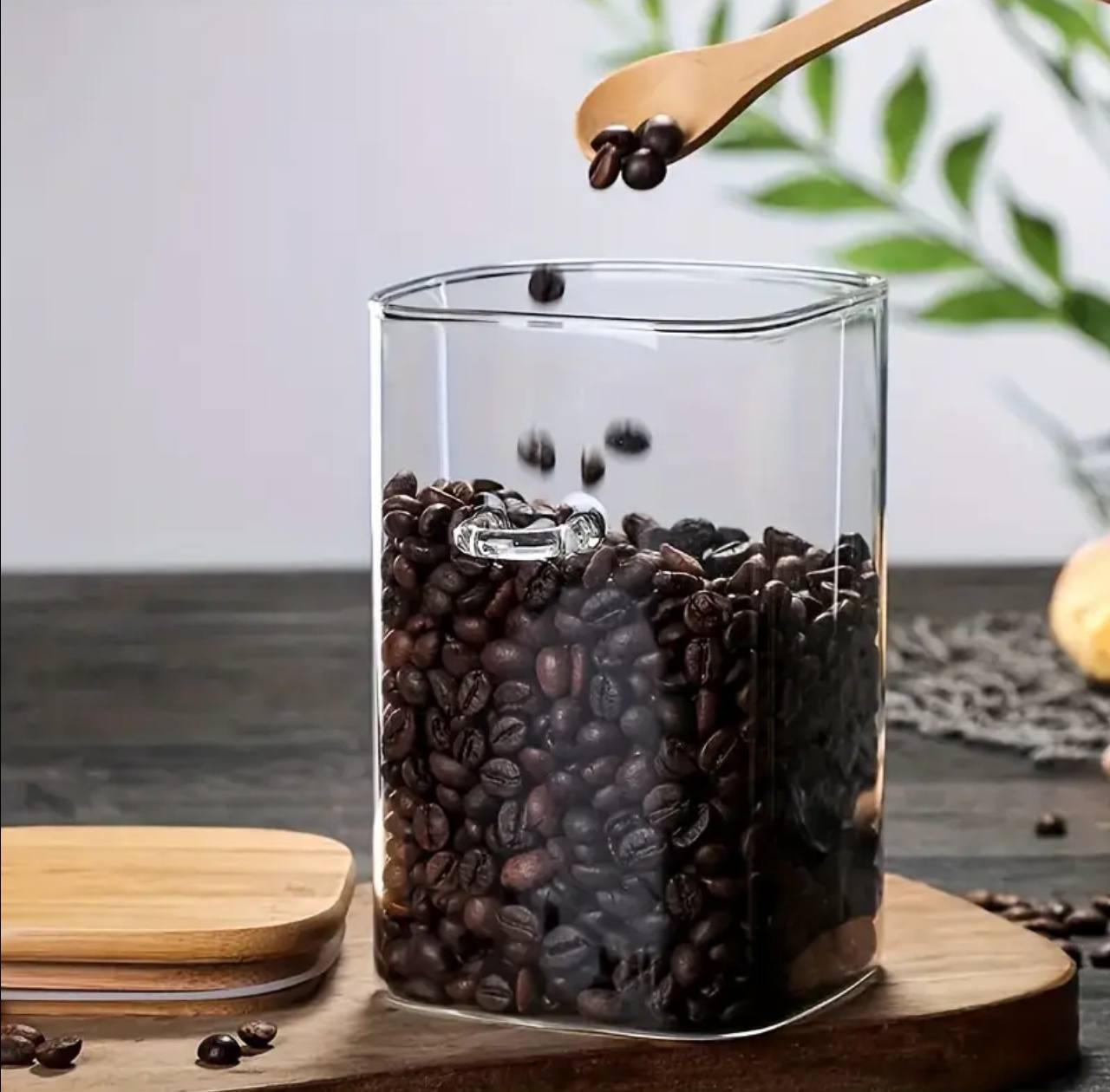 Glass storage jar