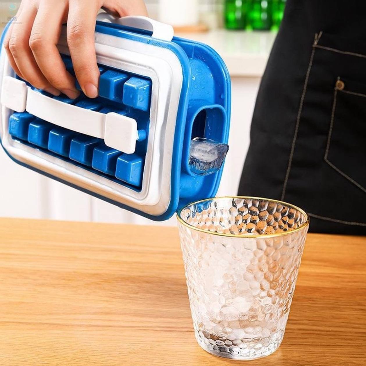 Portable leakable ice cube mold