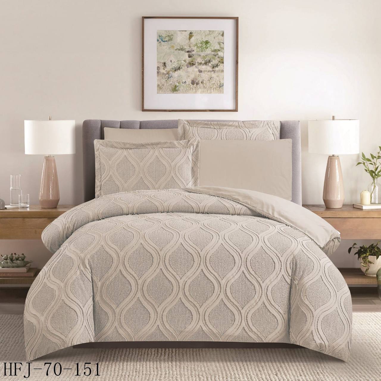 Embossed flower duvet cover