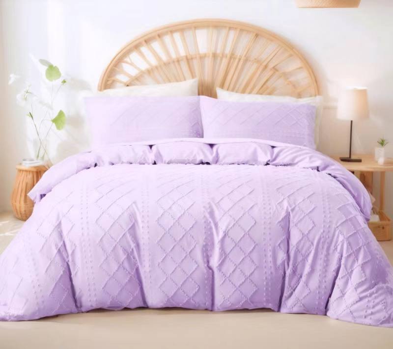 Embossed flower duvet cover