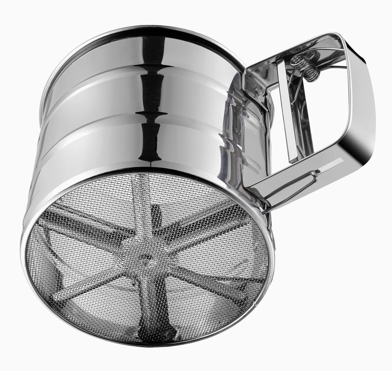 Handheld stainless steel flour sieve