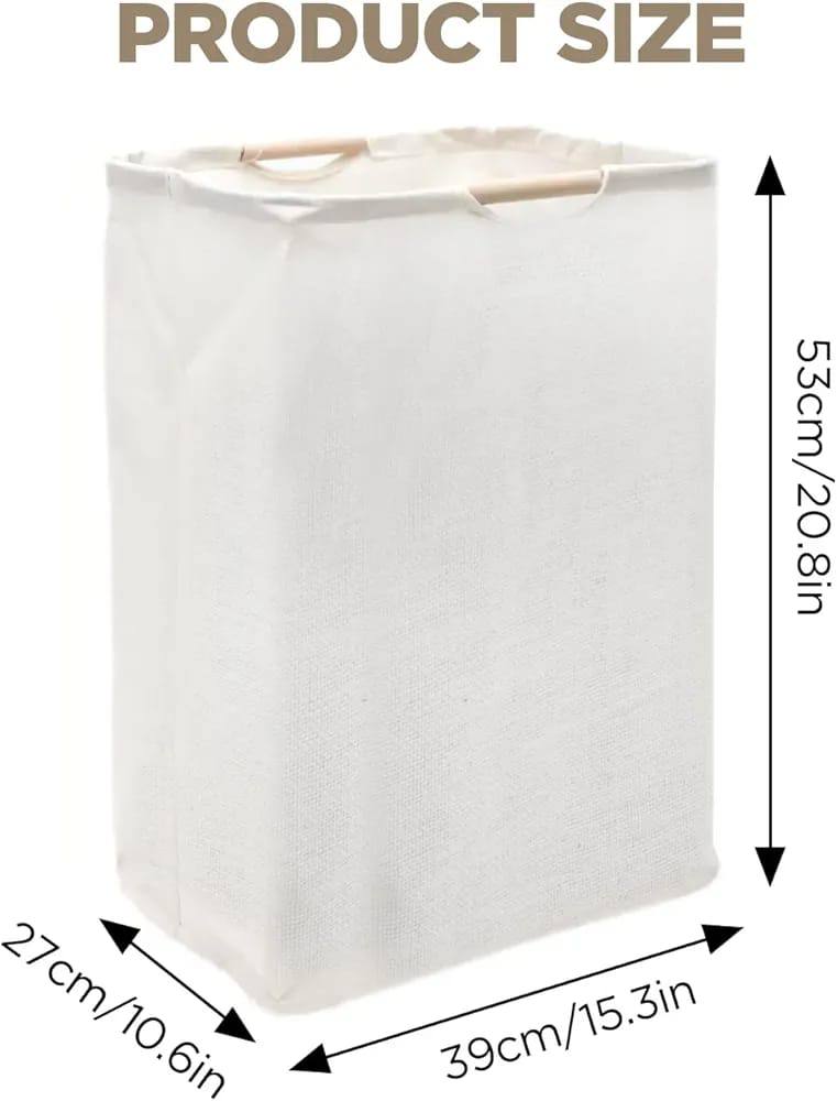 Large capacity Laundry Hampers with bamboo Handles