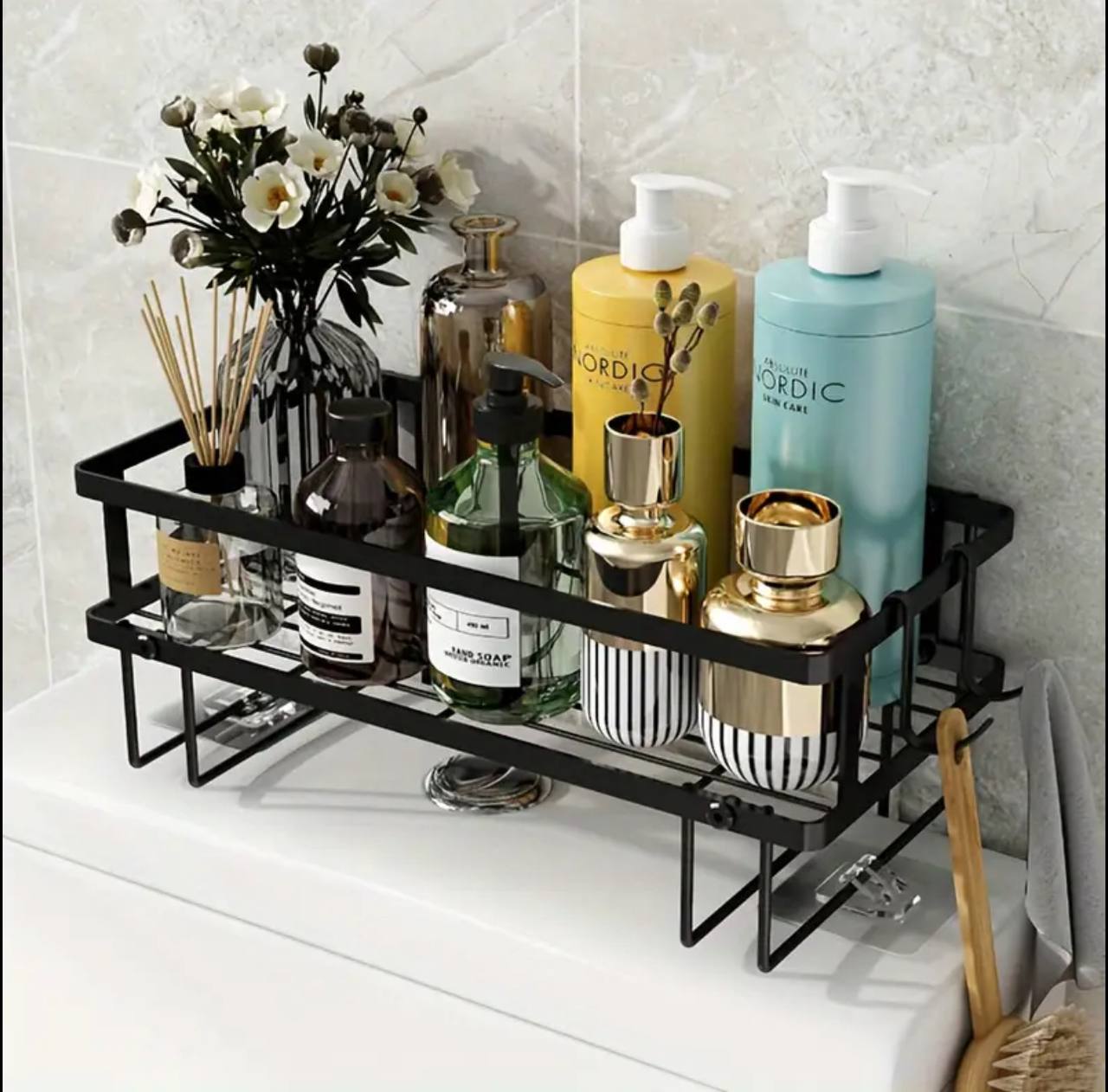 Single Layer Bathroom/ Toilet Racks With Tissue Holder
