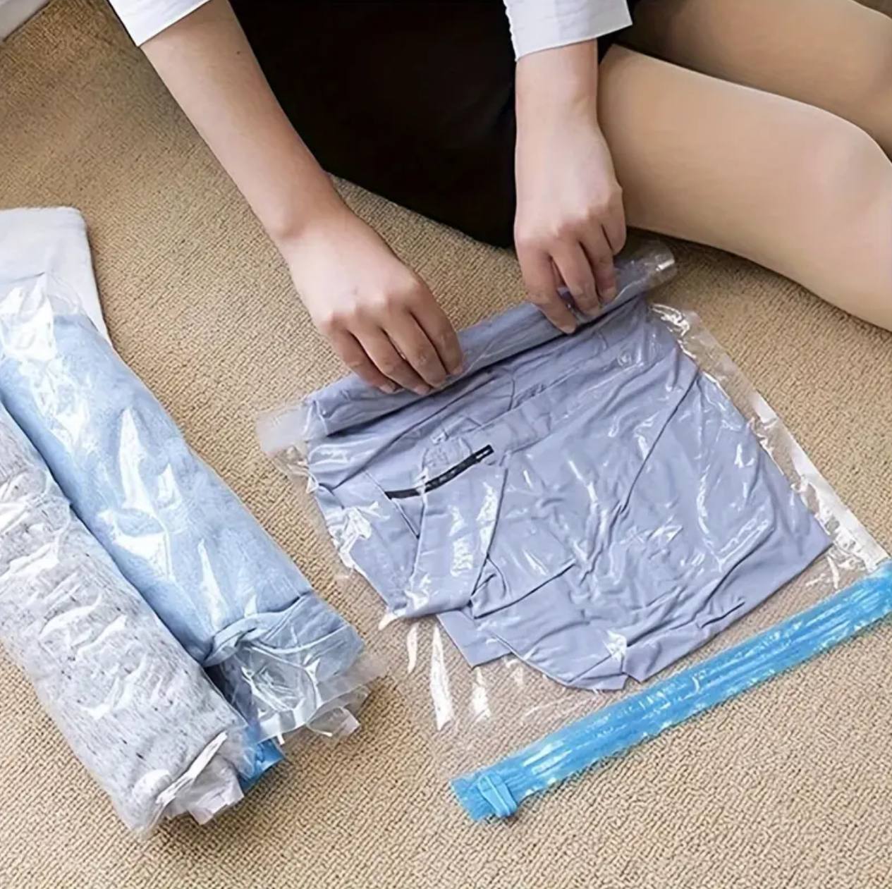 10pcs Travel Cloth Organizer Travel Space Saver Compression Storage Bag.
