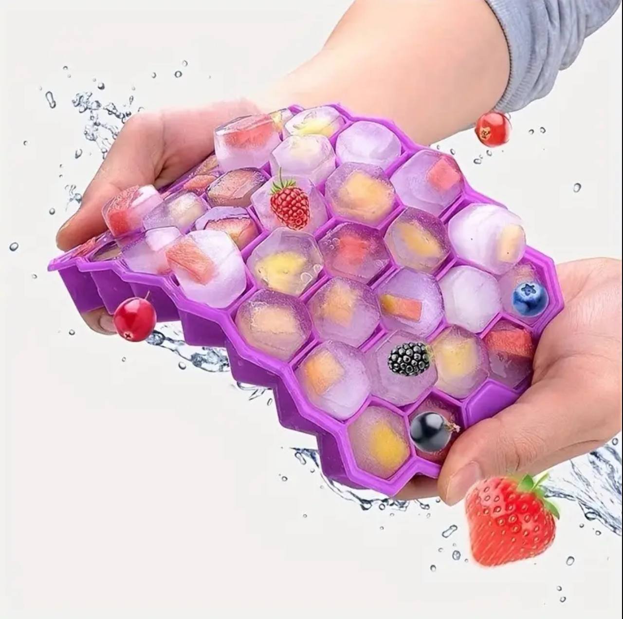 Yellow silicone icecube tray
