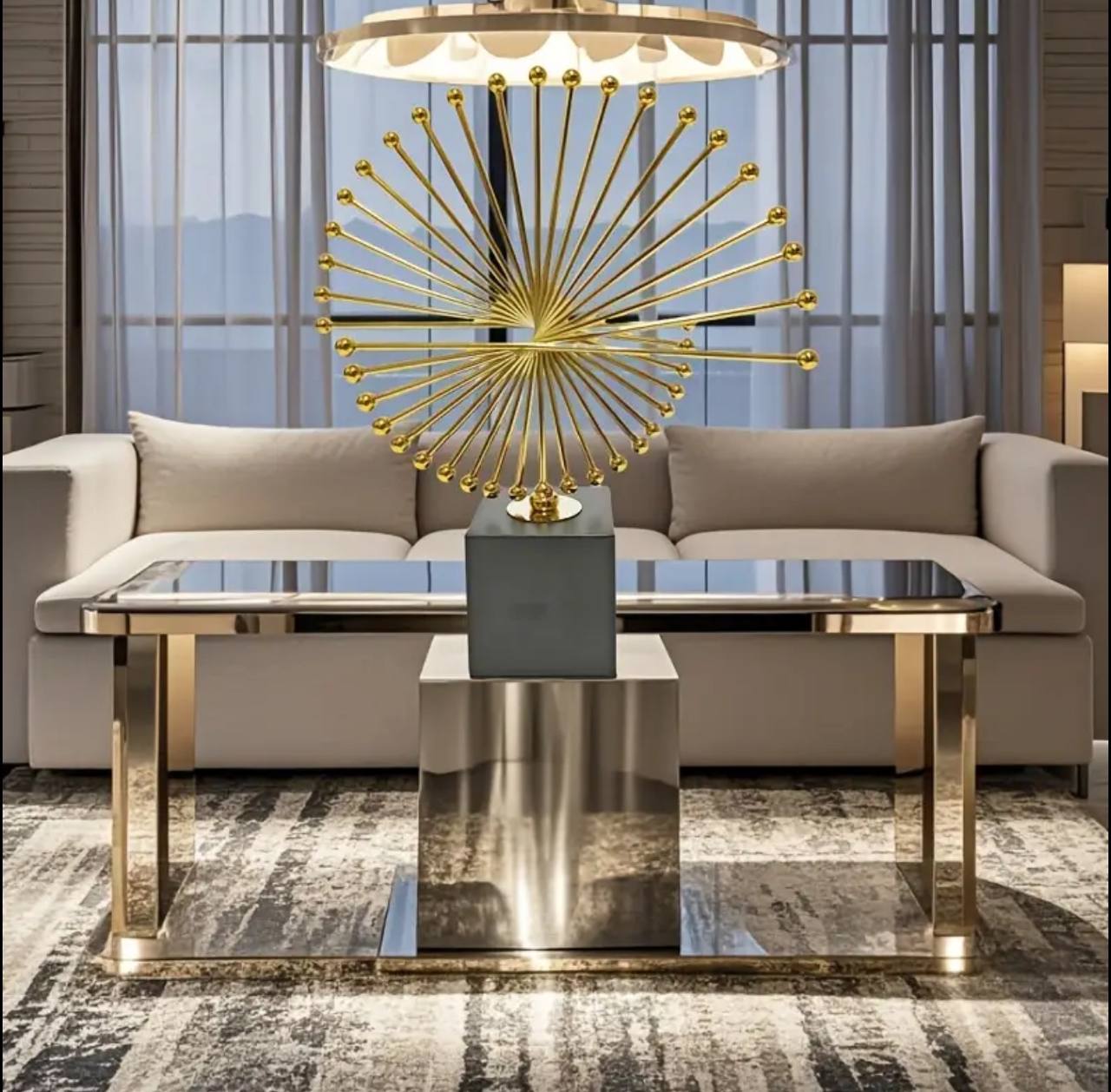 Executive Metal abstract spiked Sculpture