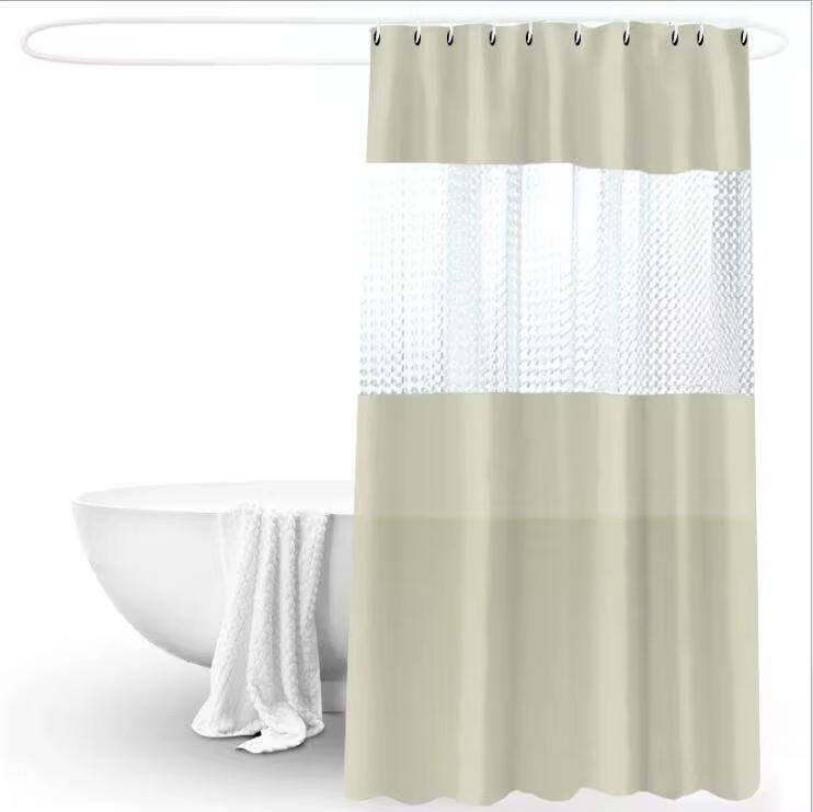Polyester waterproof bath shower curtain