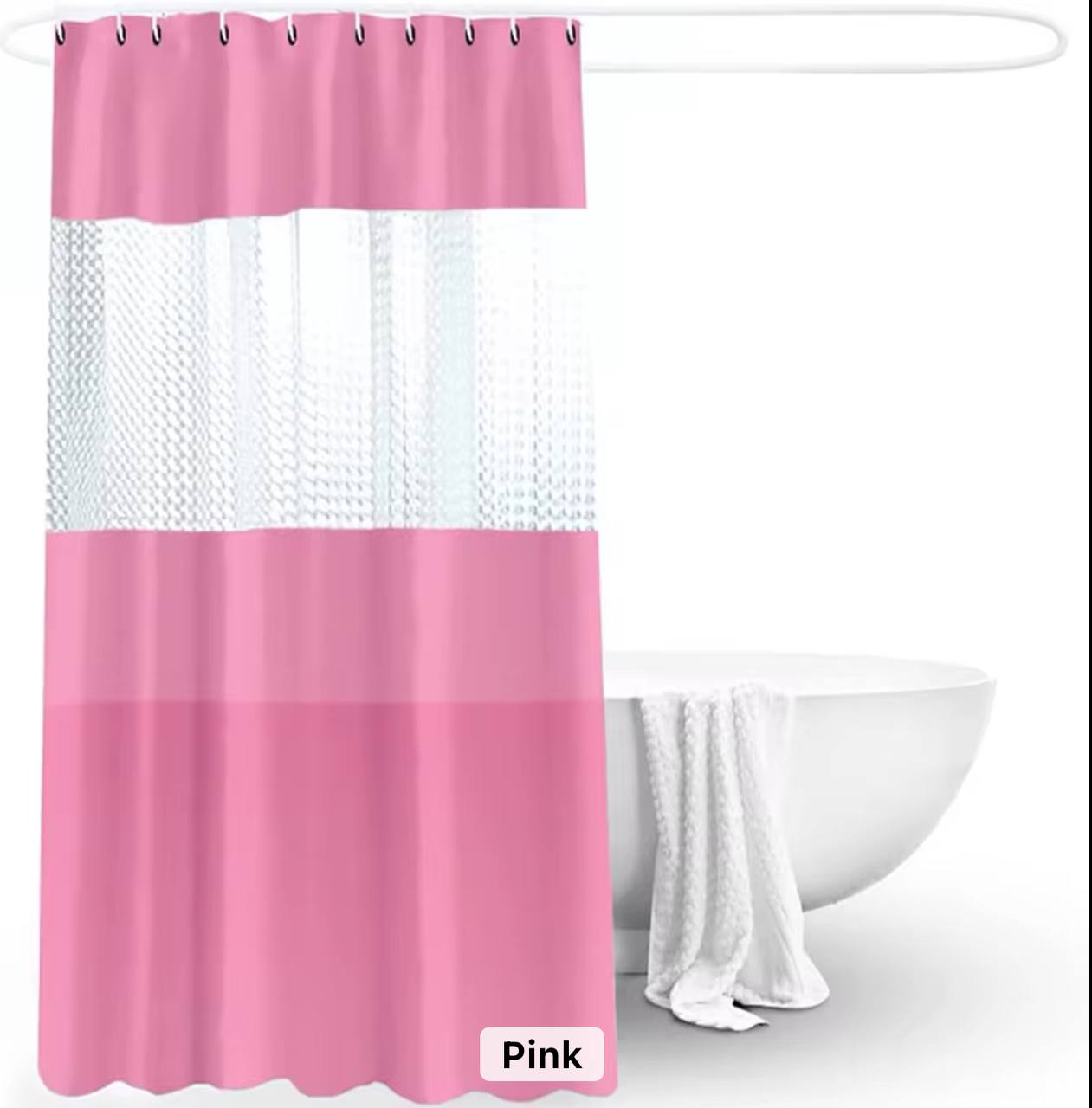 Polyester waterproof bath shower curtain