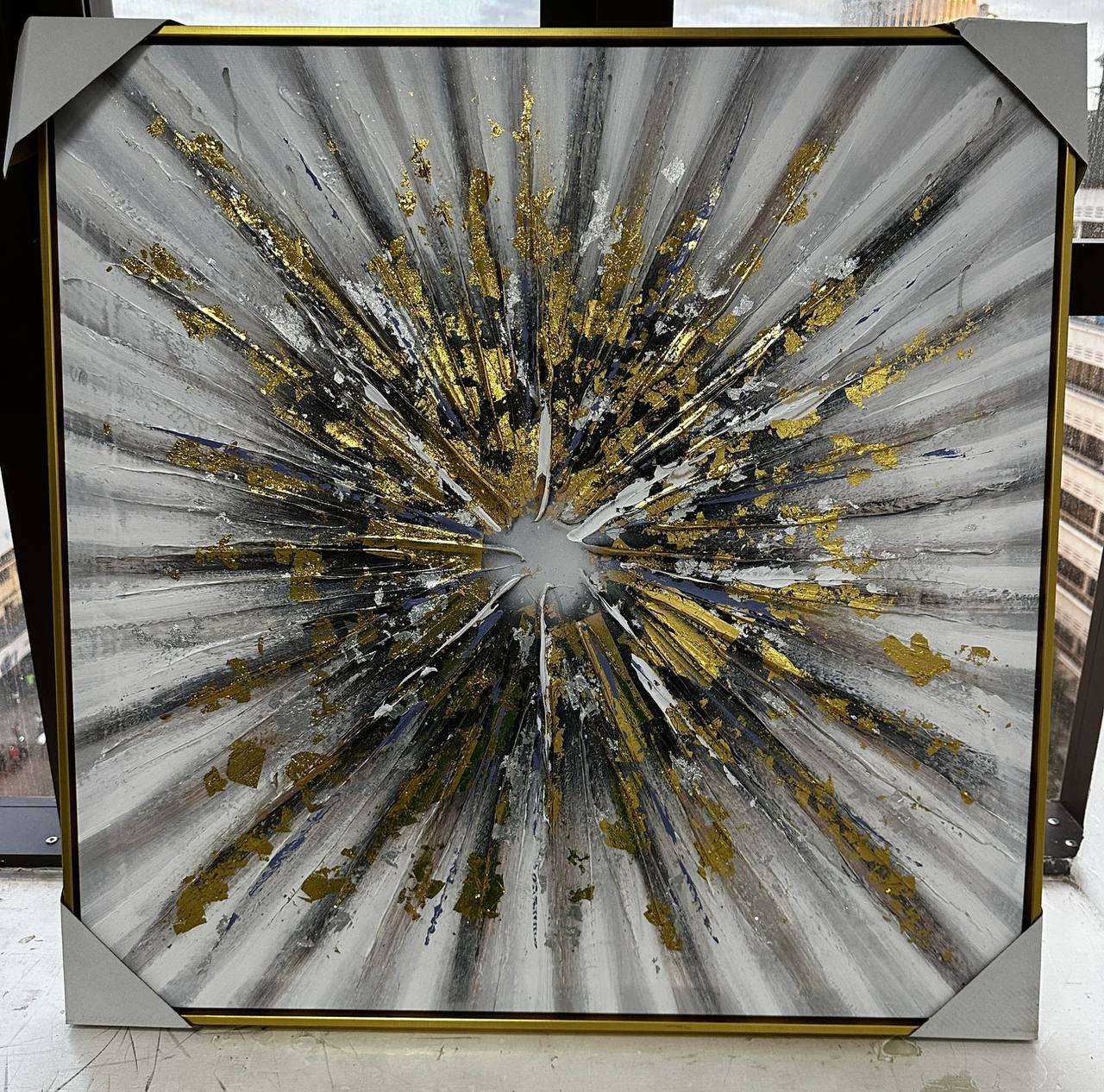 Textured canvas oil painting